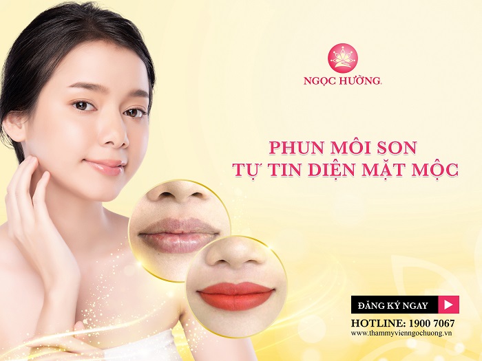 Phun môi son đẹp tự nhiên tại Ngọc Hường