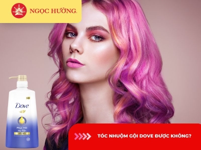 Tóc nhuộm gội dove được không? Cách chọn dầu gội giữ màu tóc nhuộm